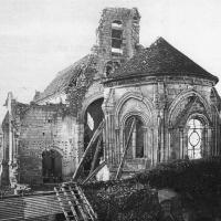 Église Saint-Georges de Courmelles - Exterior, chevet after 1920 with war damage