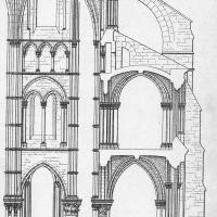 Cathédrale Notre-Dame de Laon - Elevation and section of the nave