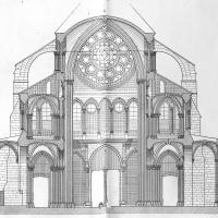 Cathédrale Notre-Dame de Laon - Drawing of transverse section through nave