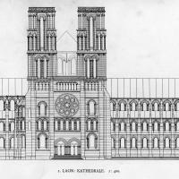 Cathédrale Notre-Dame de Laon - Longitudinal elevation reconstruction