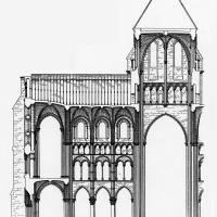 Cathédrale Notre-Dame de Laon - Transverse section of crossing and north transept