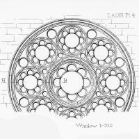 Cathédrale Notre-Dame de Laon - Drawing of the north transept rose window