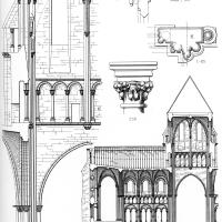 Cathédrale Notre-Dame de Laon - Drawings of crossing and north transept