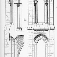 Cathédrale Notre-Dame de Laon - Elevation and section of the north transept