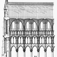 Cathédrale Notre-Dame de Laon - Longitudinal section of chevet
