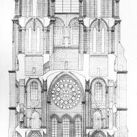 Cathédrale Notre-Dame de Laon - Transverse section of western frontispiece