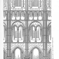 Cathédrale Notre-Dame de Laon - Interior, longitudinal nave elevation and section