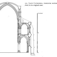Cathédrale Notre-Dame de Laon - Transverse section of choir in its original state