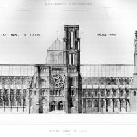 Cathédrale Notre-Dame de Laon - Longitudinal Elevation of the North side