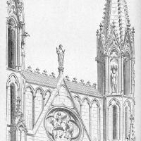 Église Saint-Martin de Laon - Drawing of main gable on western frontispiece