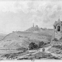 Abbaye Saint-Vincent de Laon - Drawing, exterior, distant view