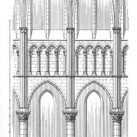 Église Notre-Dame de Longpont - Longitudinal elevation of nave