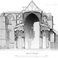 Collégiale de Mont-Notre-Dame - Drawing, transverse section