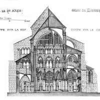 Église Saint-Pierre-Saint-Paul de Montier-en-Der - Drawing, transverse section