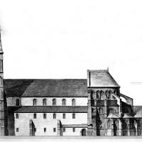 Église Saint-Pierre-Saint-Paul de Montier-en-Der - Drawing, southern elevation