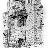 Église Saint-Denis de Morienval - Drawing of chapel in the transept from 1853