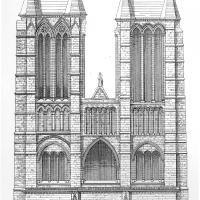 Cathédrale Notre-Dame de Noyon - Elevation of western frontispiece