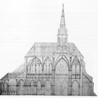 Église Saint-Pierre d'Orbais - Longitudinal section by Ranjard