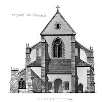 Église Saint-Pierre d'Orbais - Transverse elevation of the western frontispiece