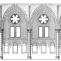 Église Notre-Dame d'Ourscamp - Interior elevation of the chapel
