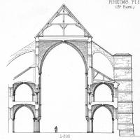 Basilique Saint-Remi de Reims - Transverse section of the nave