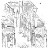 Basilique Saint-Remi de Reims - Cross-section of nave and aisles