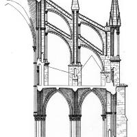 Cathédrale Notre-Dame de Reims - Section of choir aisles and buttresses