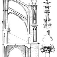 Cathédrale Notre-Dame de Reims - Buttress section and details