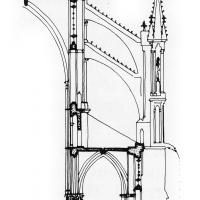Cathédrale Notre-Dame de Reims - Section of nave buttressing