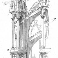 Cathédrale Notre-Dame de Reims - Drawing of buttress sculptures