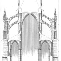 Cathédrale Notre-Dame de Reims - Transverse section of nave and aisles