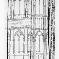 Cathédrale Notre-Dame de Reims - Elevation of the nave from Mason's Sketchbook by Villard de Honnecourt