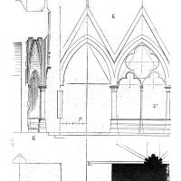 Église Saint-Nicaise de Reims - Drawing, detail of tracery