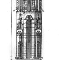 Cathédrale Notre-Dame de Senlis - Tower elevation