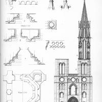 Cathédrale Notre-Dame de Senlis - Western frontispiece elevation and details
