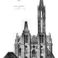 Cathédrale Notre-Dame de Senlis - Western frontispiece elevation