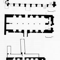 Église Saint-Jean-des-Vignes de Soissons - Floorplans of the refectory and celler with caves at ground level