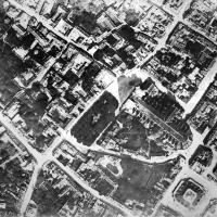 Cathédrale Saint-Gervais-Saint-Protais de Soissons - Exterior, aerial view of the cityscape in 1914