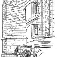 Cathédrale Saint-Gervais-Saint-Protais de Soissons - Drawing of flying buttresses