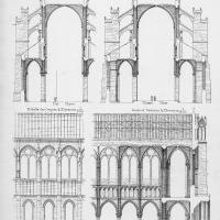 Cathédrale Saint-Gervais-Saint-Protais de Soissons - Elevations and sections of the nave and chevet
