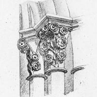 Cathédrale Saint-Pierre-Saint-Paul de Troyes - Drawing of capital detail