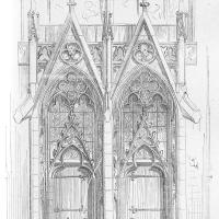 Basilique Saint-Urbain de Troyes - Elevation drawing of transept portal