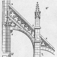 Basilique Saint-Urbain de Troyes - Flying buttress drawing detail