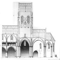 Église Notre-Dame d'Auvers-sur-Oise - Longitudinal section of crossing tower and chevet