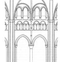 Cathédrale Saint-Étienne de Sens - Reconstruction of the interior elevation in the 12th century