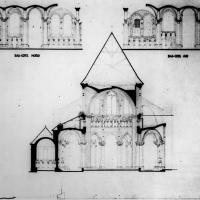 Cathédrale Saint-Étienne de Sens - Transverse section and aisle elevations of the chevet