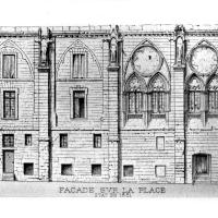 Cathédrale Saint-Étienne de Sens - West elevation of the chapter house in 1851