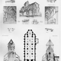 Église Notre-Dame de Voulton - Floorplan, drawings, sections, elevations