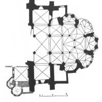 Église Notre-Dame d'Aigueperse - Plan by A. Riolet