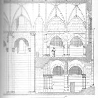Abbaye Saint-Pierre d'Airvault - Longitudinal elevation of the nave porch